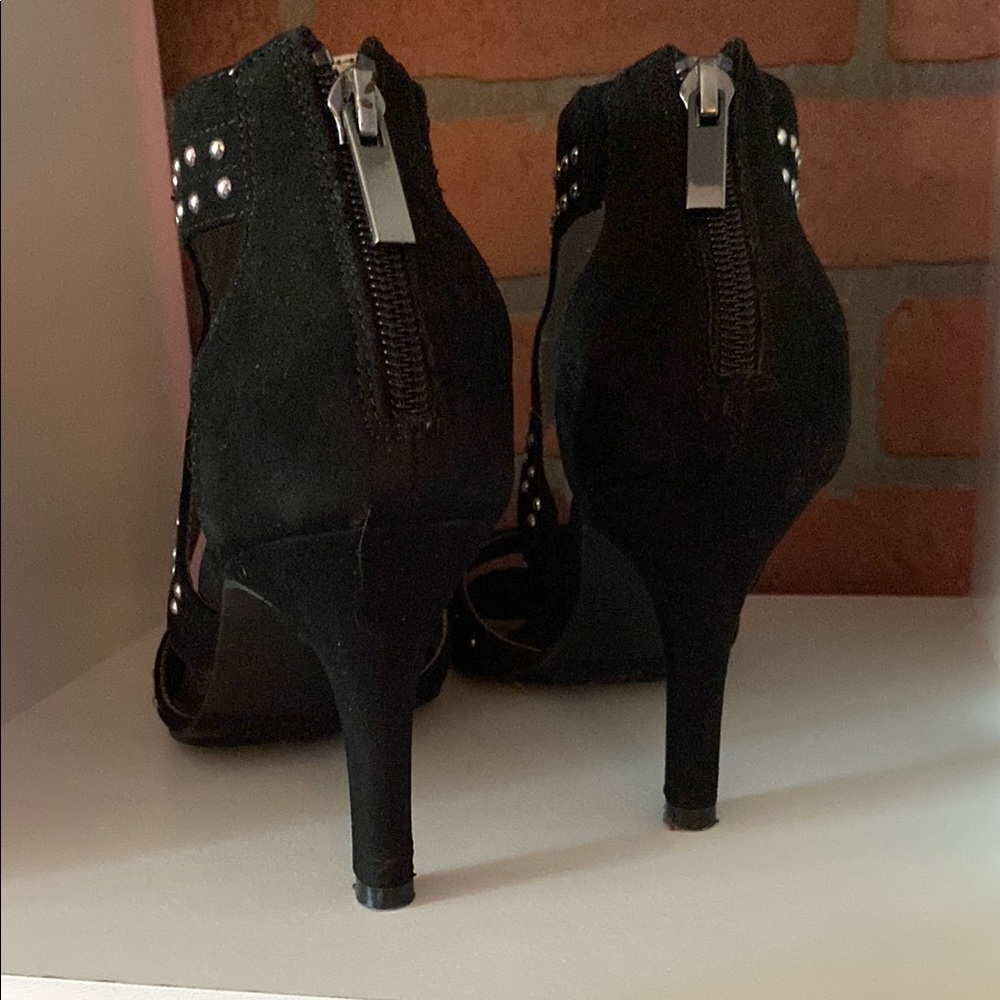 Worthington Black Stiletto Heels with Studded Straps - Picture 5 of 9